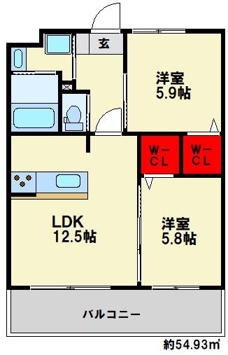 ルッシェ春日公園 間取り　※現状優先