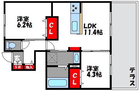 D-room三苫 間取り