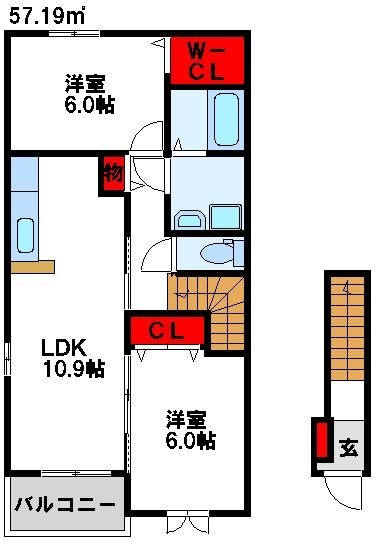 CROWN　VILLA　Ⅰ 間取り