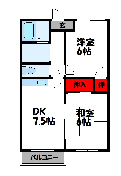 ケイエムコート庄内 間取り