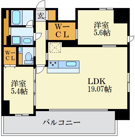 アクシオン薬院プレミアム 間取り