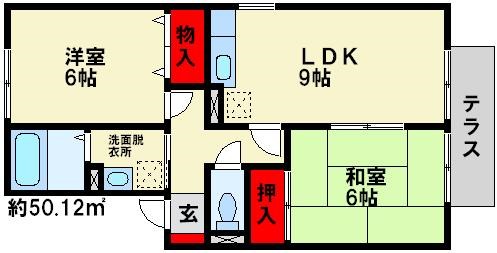 ヒューマンズ大野城3番館　 間取図　※2Fはベランダ