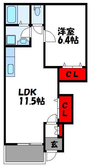 ストロベリーB 福津市のお部屋探しは、福津市に店舗があり地域に詳しい当店へ。