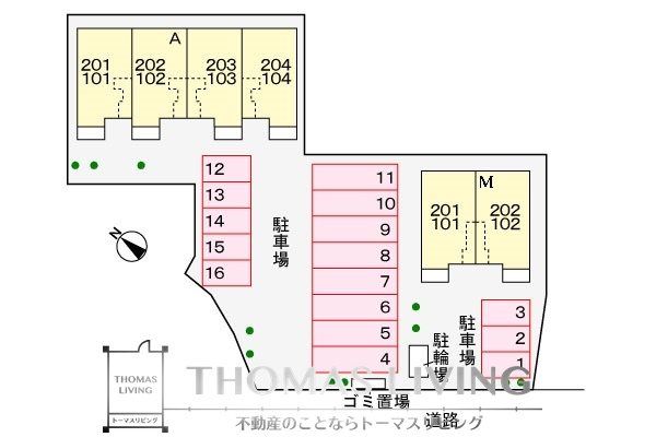 グーテンタークつなわき A 駐車場