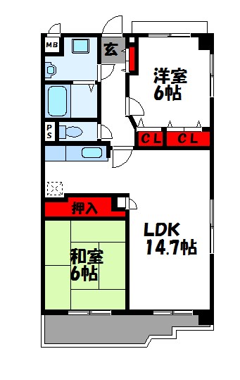 シャトレ東 間取り