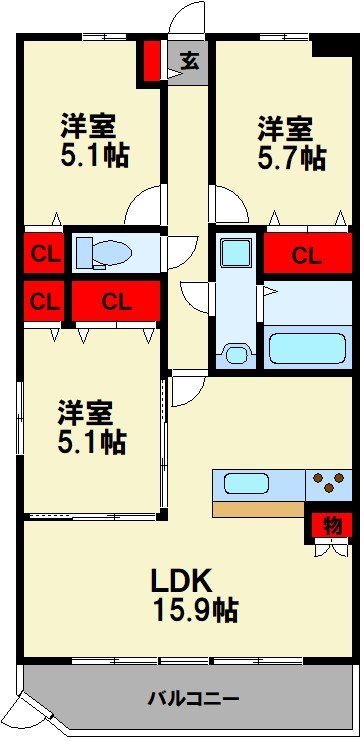 Kings Park（キングス パーク） 間取り