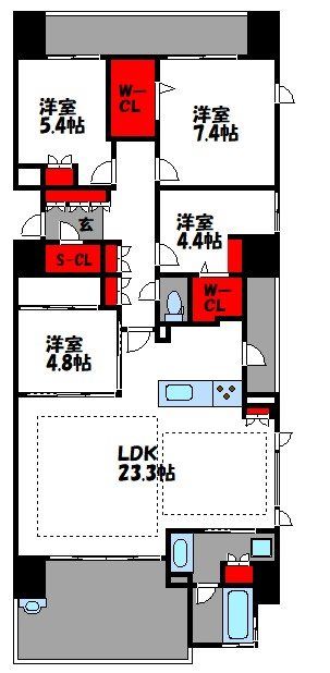 パークフロント香椎照葉WEST 間取り