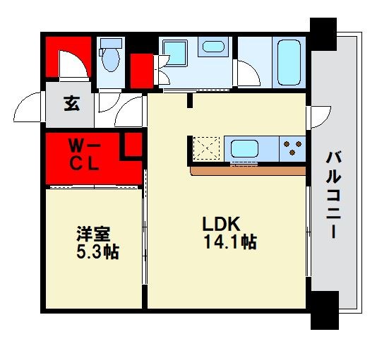 エンクレストGRAN博多駅前 間取り図です。