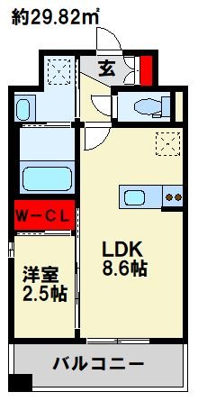 アルティザ春日原駅前マークス 間取り　※現状優先