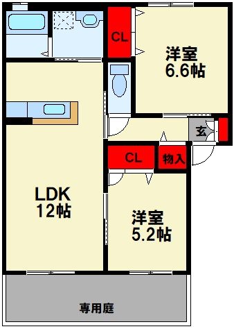 カーサアッコッリェンテ野見山 間取り