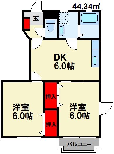 桜ハイム弐番館 間取り