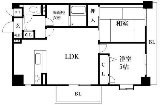 アミティエ博多駅南 間取り図です。（現況優先）。
