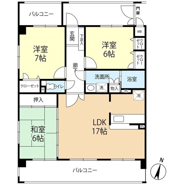 クロッシュ東油山 間取り