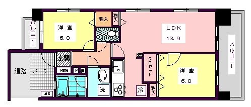 アヴァンセーヌ西新 間取り