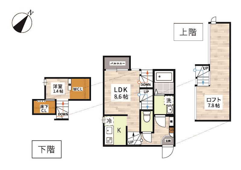 ADC吉塚グラン 間取図です。