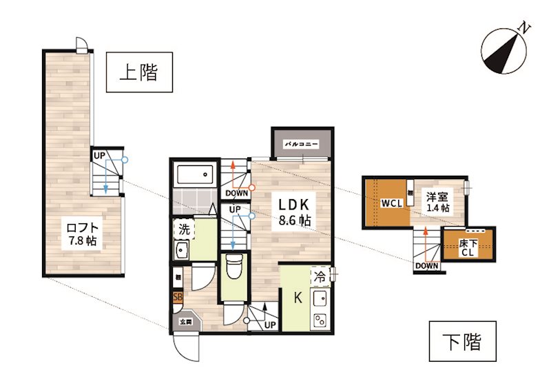 ADC吉塚グラン 間取図です。