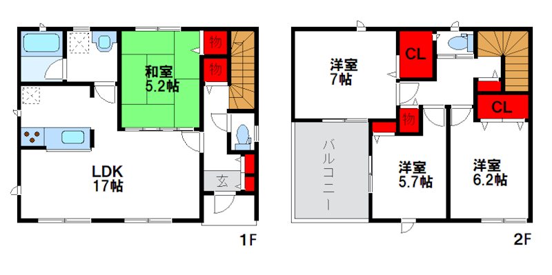 クレイドルガーデン福津市津屋崎第28-3号棟 間取り