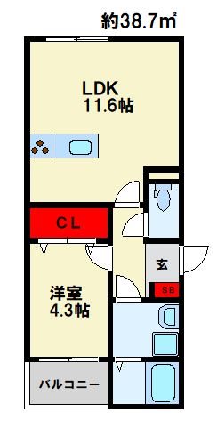 ケーエス博多駅南Ⅱ 間取り　※現状優先