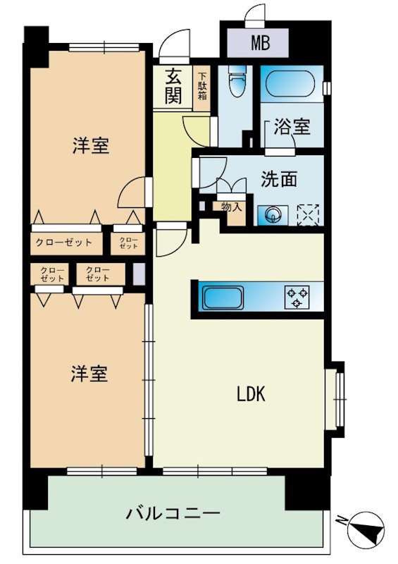 エコルクス赤坂Ⅱ 間取り
