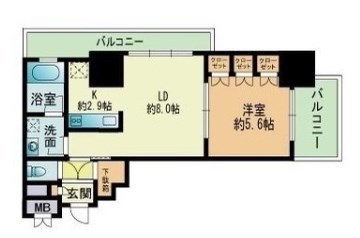 RJRプレシア吉塚駅前 間取