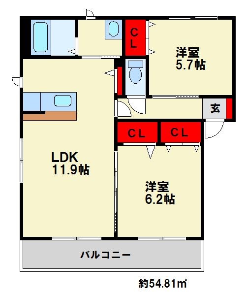 イリス　Ⅰ 間取図　※現状優先