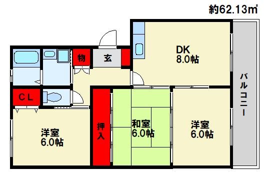 レジデンス宮原 間取り図　※間取り確認中・変更の可能性有り