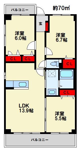 ベル　フルール 間取り　※現状優先