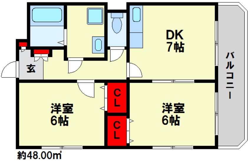 S・フォンティーヌ大橋 間取図　