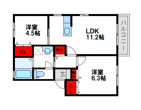 キフネハイツⅡ 間取り