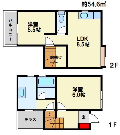 エスビレッジ 間取り　※現状優先