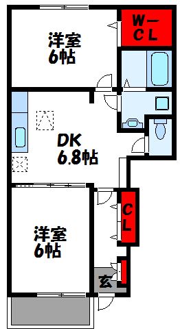 サンリット   収納力のあるウォークインクローゼットが魅力です。