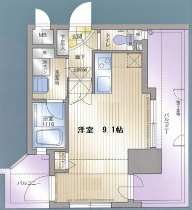 アクタス薬院Ⅱ 間取り