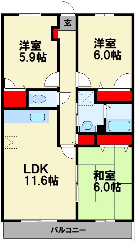 カーサ宮の前 間取り