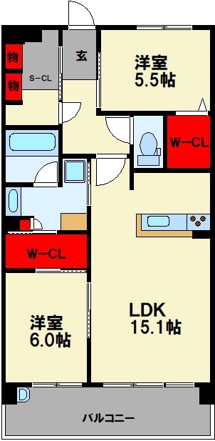 アルファステイツ飯塚駅 間取と異なる場合はは現況を優先します。