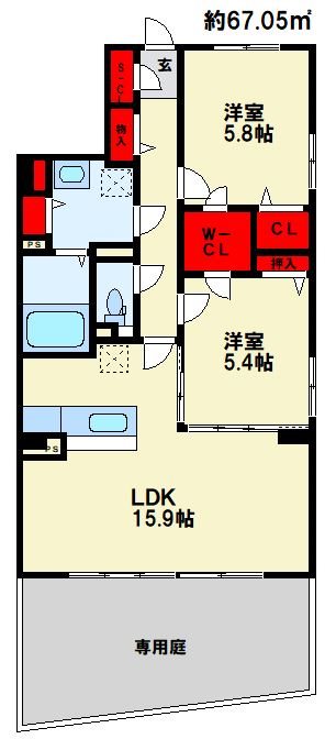 アリビオ春日野 間取り　※現状優先