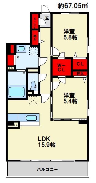 アリビオ春日野 間取り　※現状優先