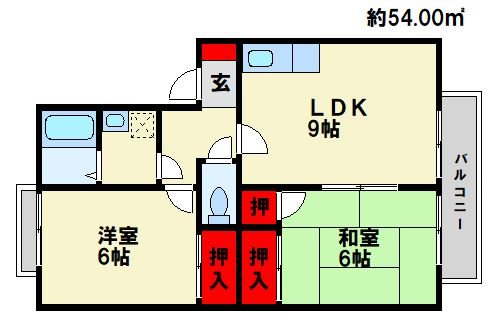 メロディハイツ乙金 間取図　※現状優先