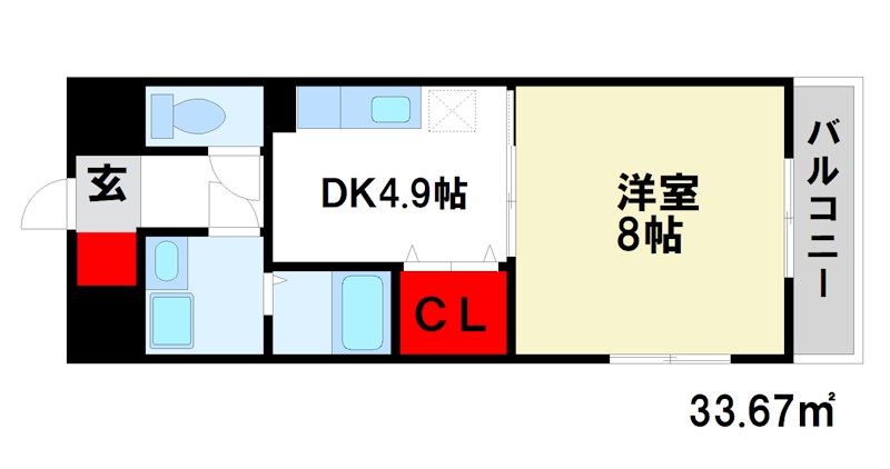 アンプルールベトンMAHALO 間取り※反転間取り
