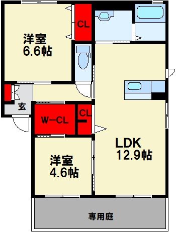 メゾンドボヌール B棟 間取り