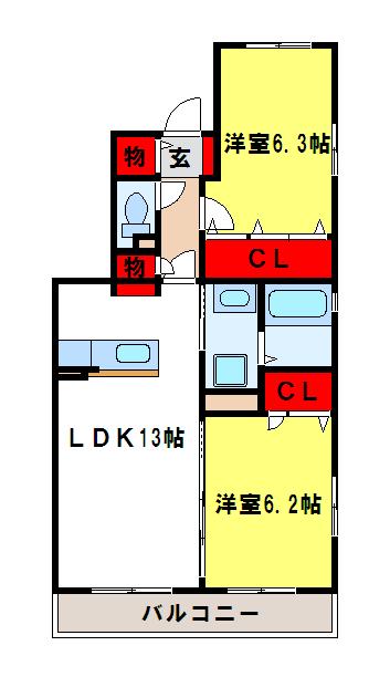 グランドールA 間取図