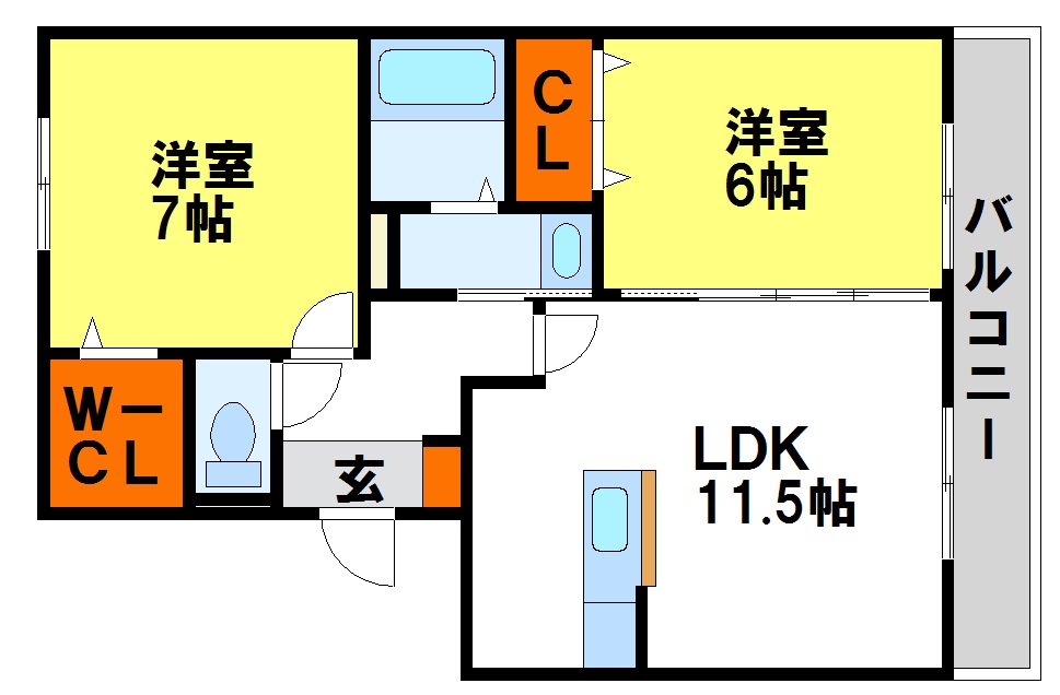 プレステージ ※図面は反転タイプです　オートロック付きでセキュリティ面も安全