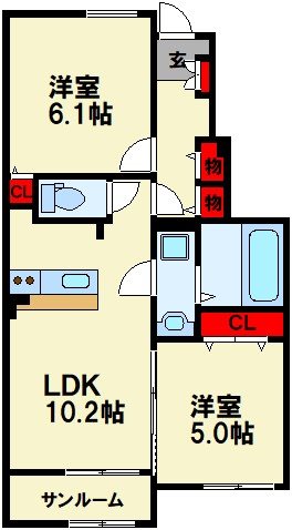 ロータス川宮 3 間取り