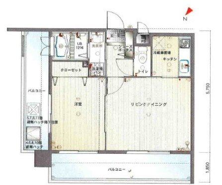 エンクレスト天神南Ⅱ 間取り