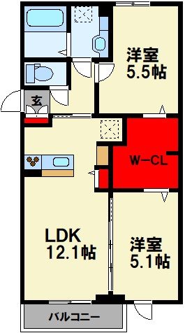 D-roomさんよう B棟 間取り