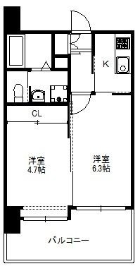 エルスタンザ天神東 間取り図です