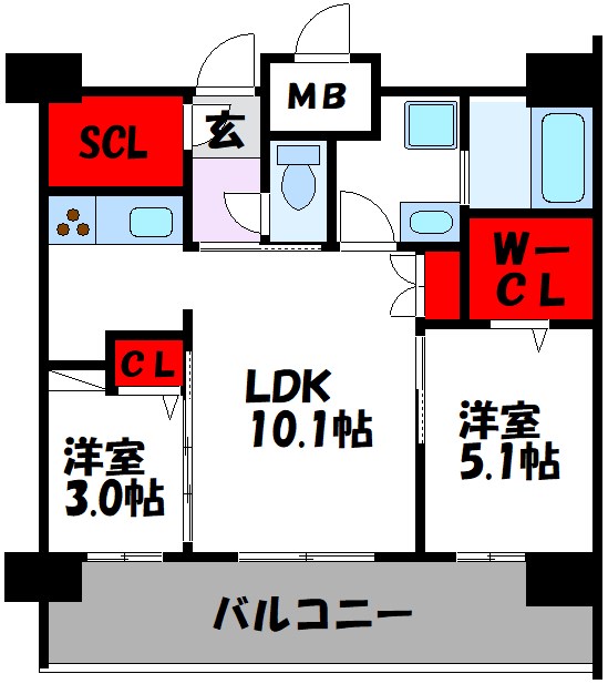 エンクレスト天神LINK 間取り