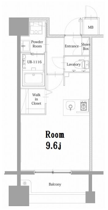 エンクレスト呉服町 間取り※反転タイプ