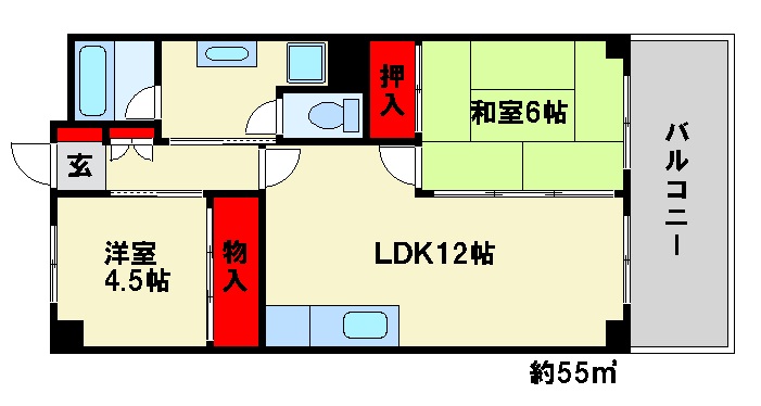 ワールドホンダ福岡ビル 間取図　※現状優先