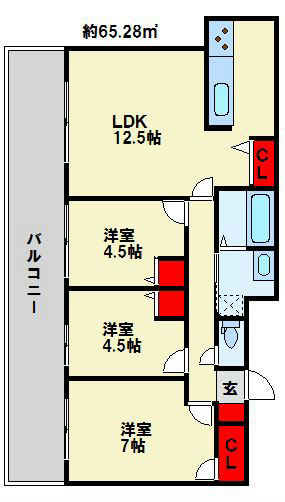 小倉D.C.TOWER  間取り