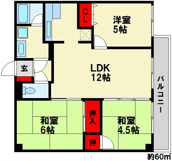 ウェルス春日 間取図
